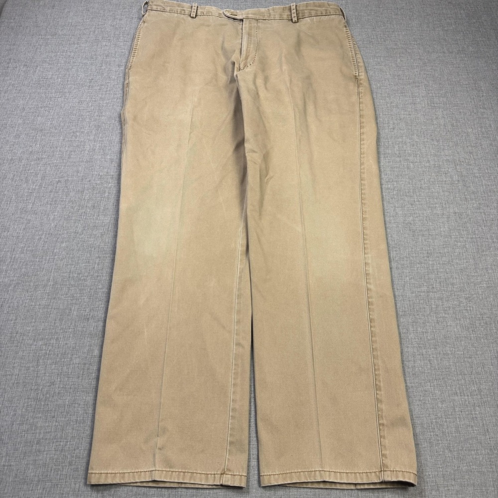 Peter Millar Chino Pants Mens 36x30 Beige Pima Cotton Regular Fit Flat Front